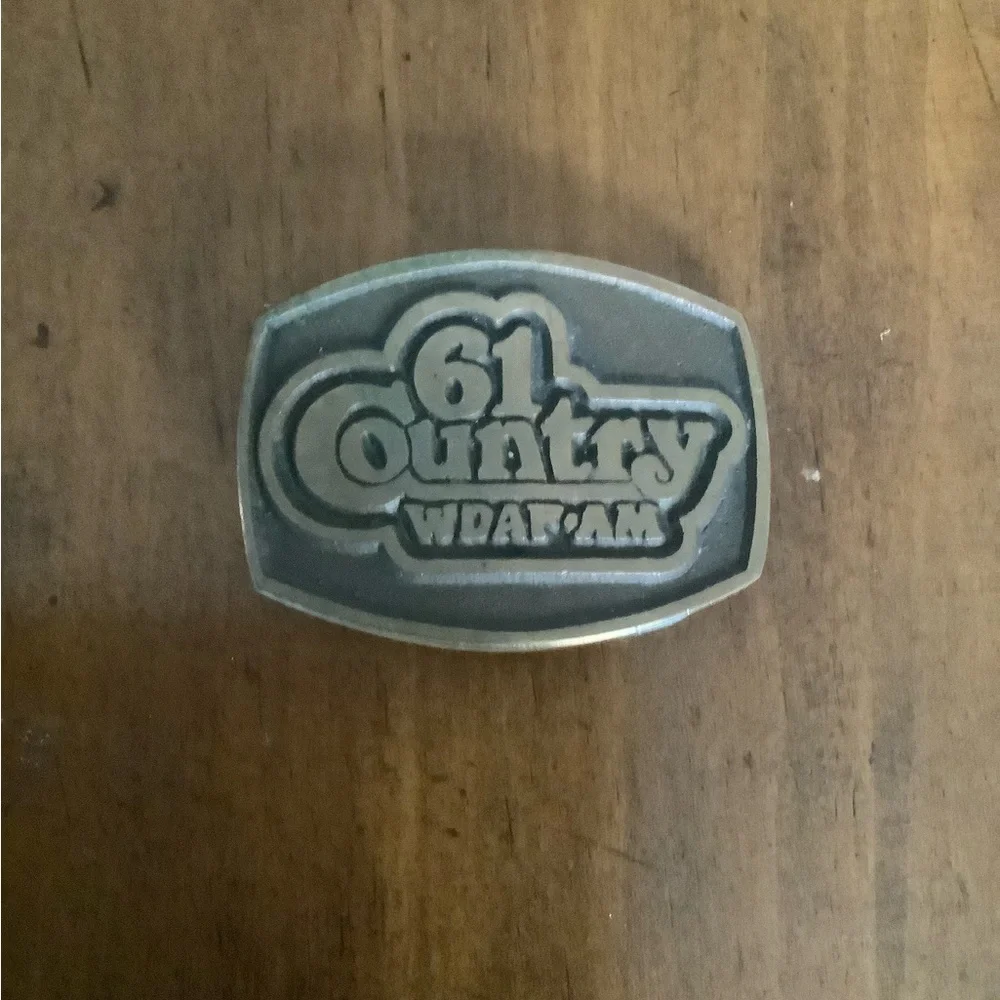 Vintage 61 Country WDAF AM Belt Buckle